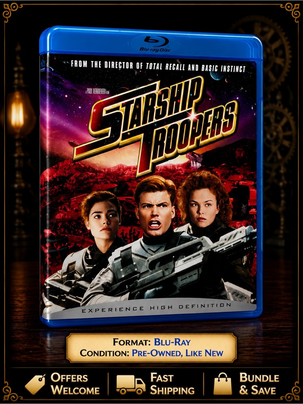 Starship Troopers Sci-Fi Blu-ray Disc Classic Movie